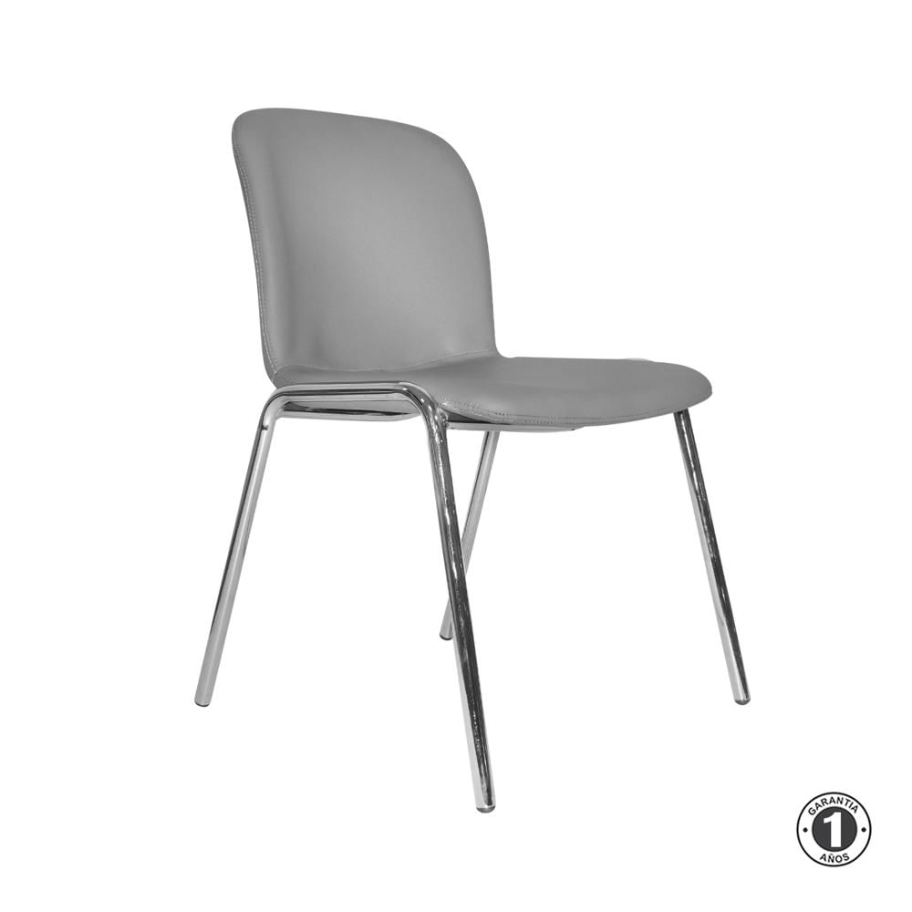 Silla Fija Baru Cuerina Gris Althea Confort