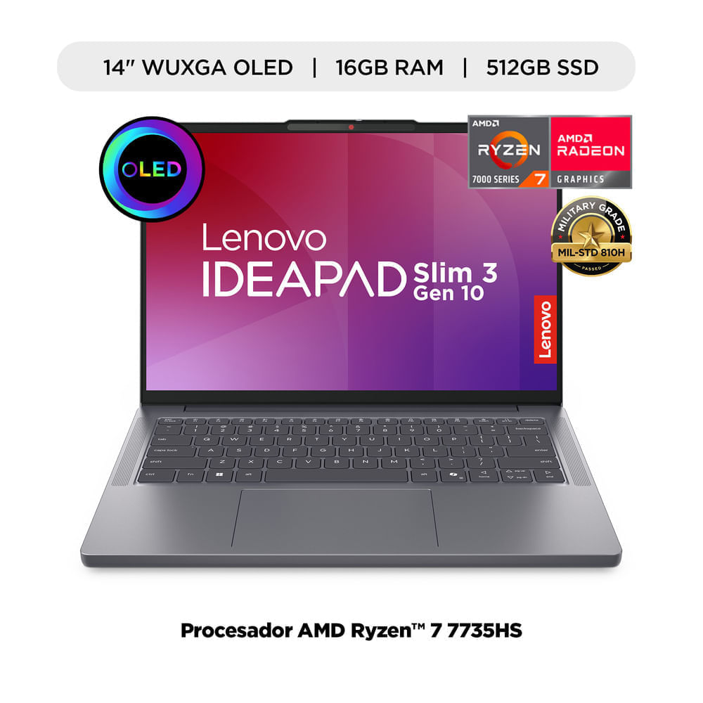 Laptop AMD Ryzen 7 14 pulgadas 512GB SSD 16GB RAM Windows Home