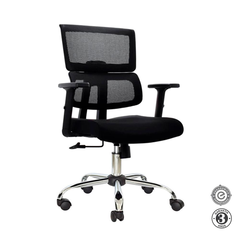 Silla Ergonómica Flip Gerente Bascualnte 1D Cromado Althea Confort