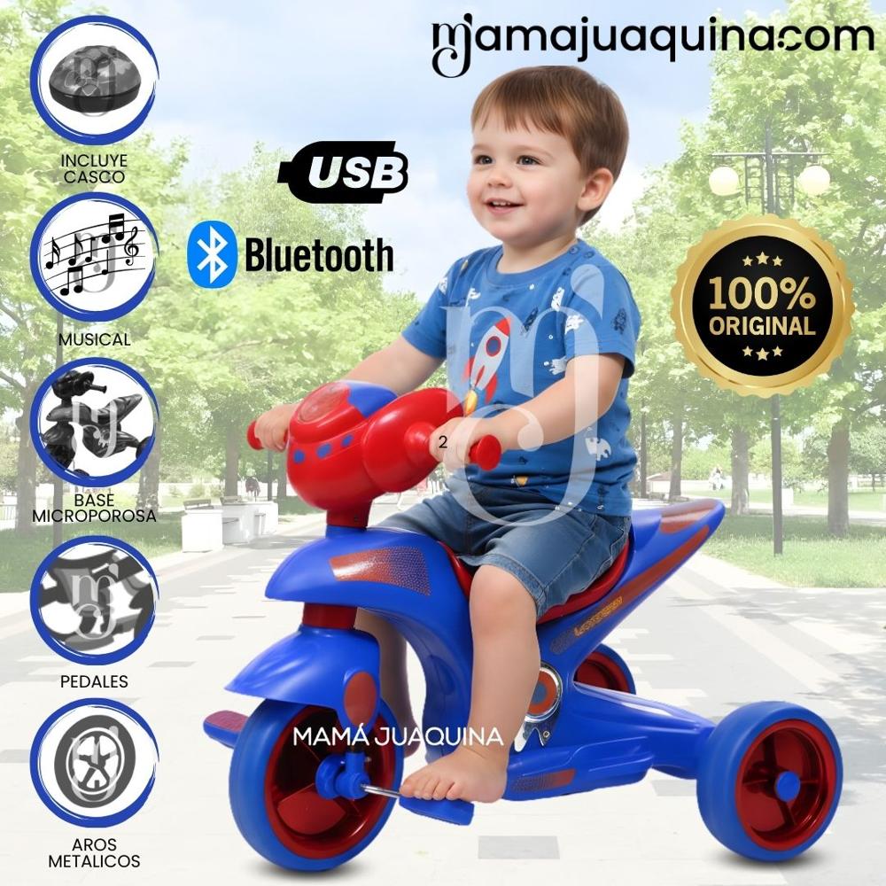 Trimoto a Pedal para Niños SERVANN II con Bluetooth Purple