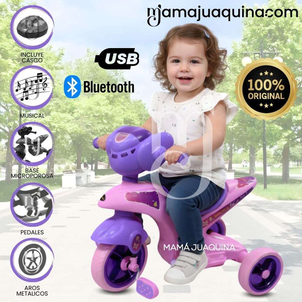 Trimoto a Pedal para Niños SERVANN II con Bluetooth Blue