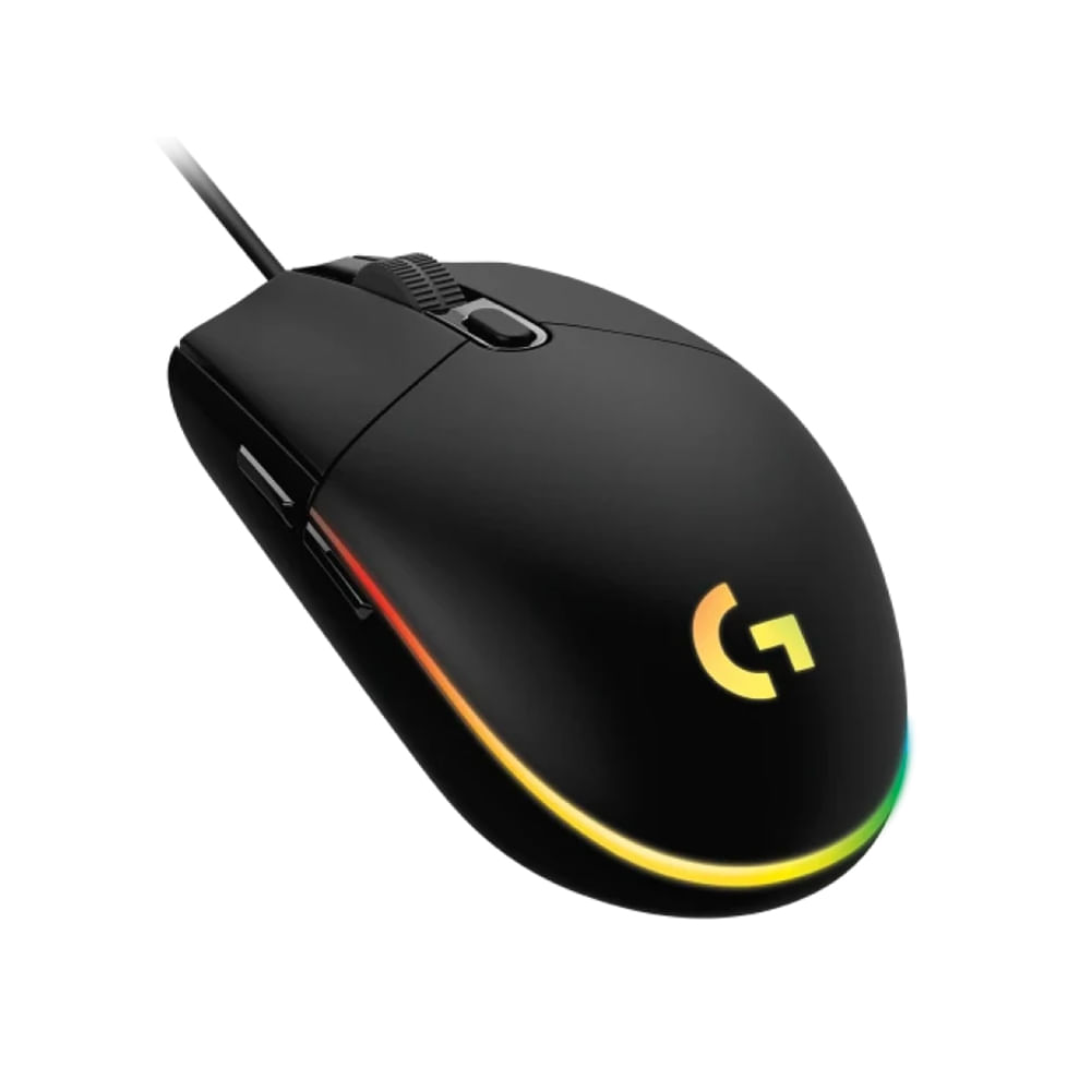 Mouse Logitech G203 Lightsync óptico 8000 DPI, RGB, negro - precisión y estilo para gamers