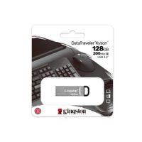 Kingston DataTraveler Kyson 128GB - USB 3.2 Plata - Velocidades de hasta 200MB/s lectura y 60MB/s e