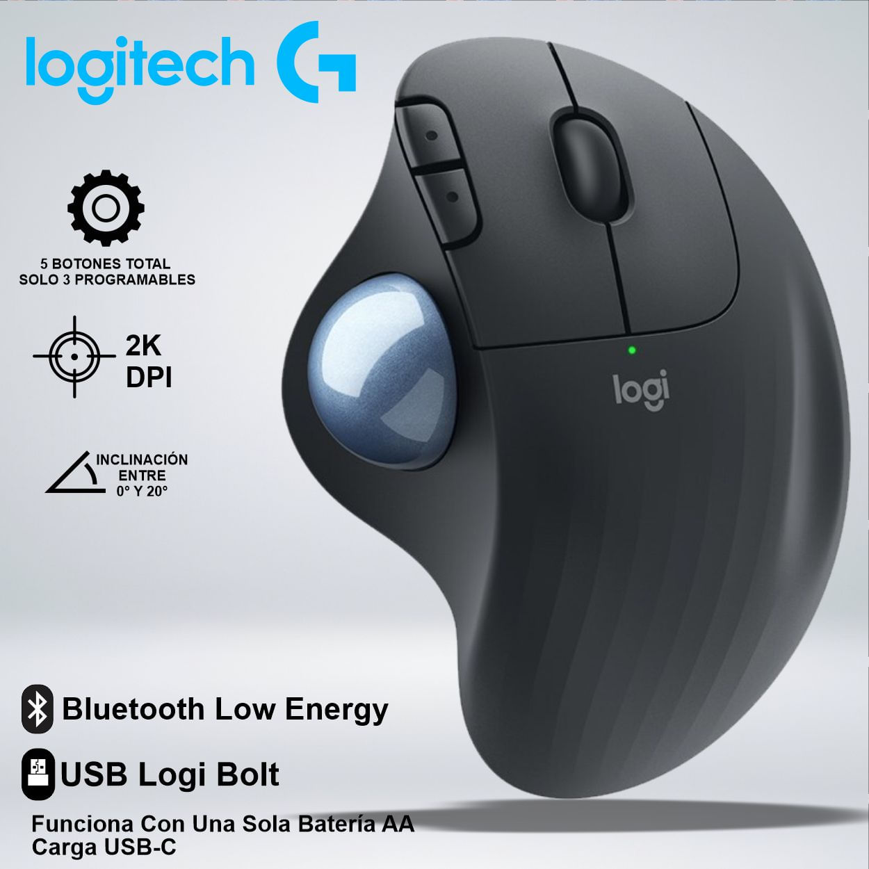 MOUSE ERGO M575S TRACKBALL SILENT WIRELESS BOLTBLUETOOTH