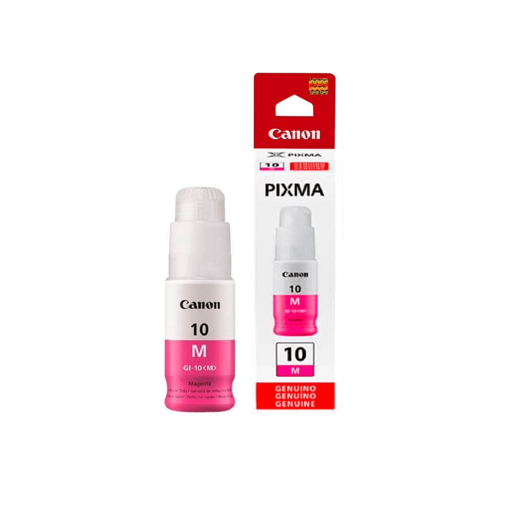 Botella de tinta Canon GI-10 Magenta 70ml para impresoras de alta calidad y rendimiento superior