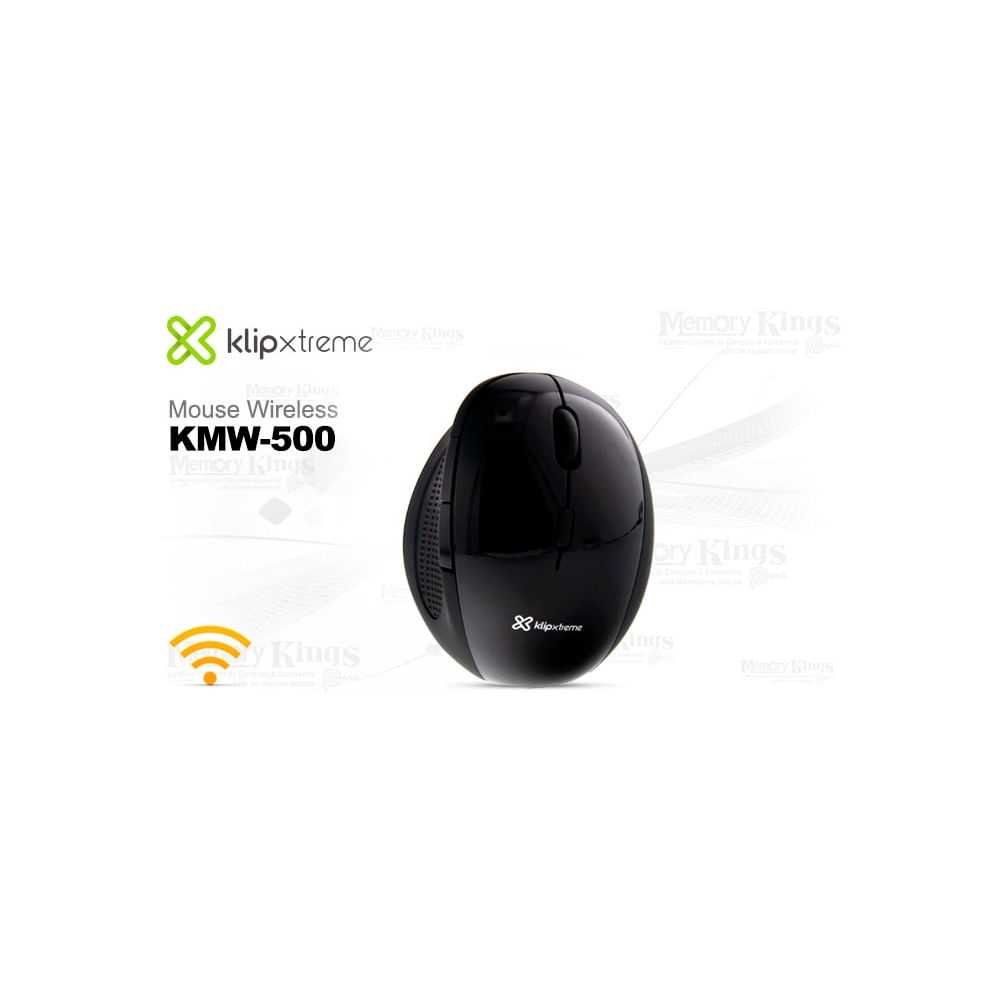 Mouse Klip Xtreme KMW-500BK Orbix Ergo Inalámbrico, Diseño Ergonómico, Conectividad 2.4GHz, Color N