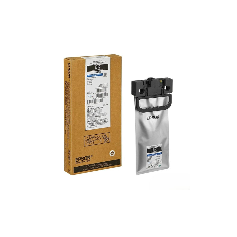 Tinta Epson T01C negra para impresoras - 10,000 páginas de alta calidad y rendimiento fiable