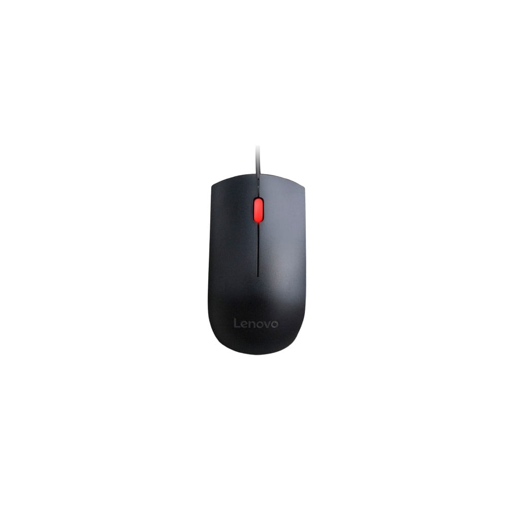 Mouse óptico Lenovo Essential 1600 dpi USB negro para un control preciso y cómodo