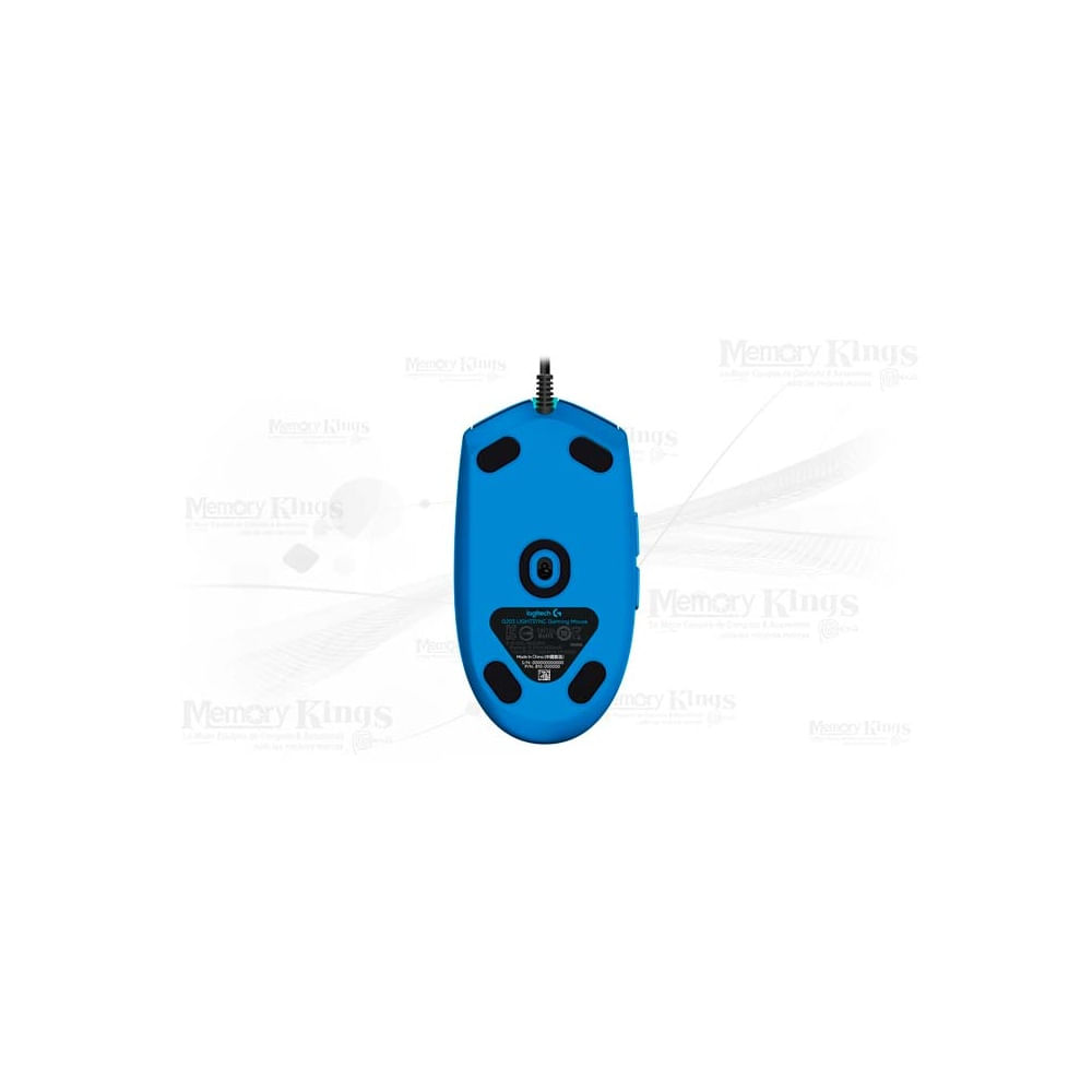 Mouse Logitech G203 Lightsync RGB, Óptico 8000 DPI, Color Azul, Ideal para Gaming y Oficina
