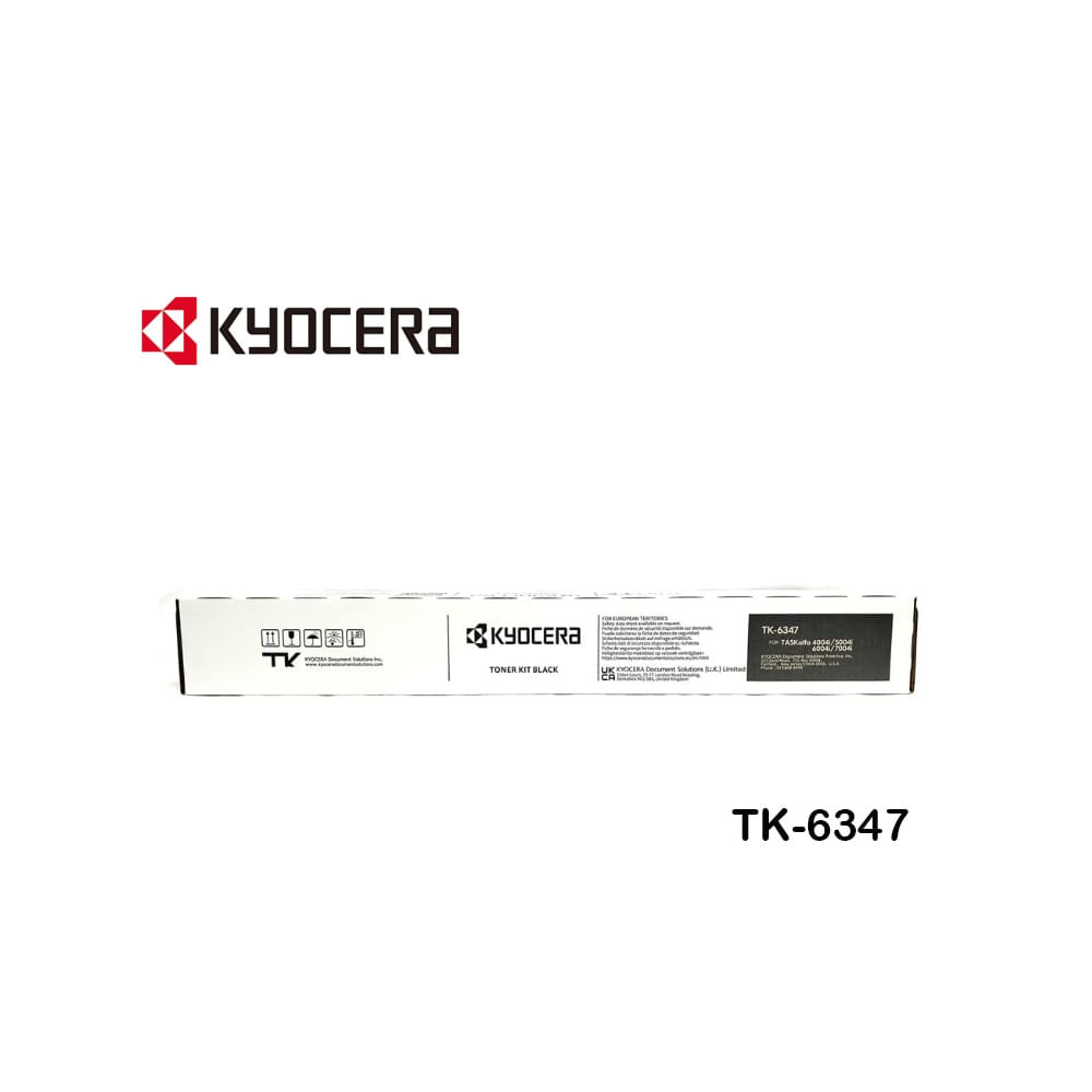 Tóner Kyocera TK-6347 negro de alta capacidad, 40,000 páginas, ideal para impresoras Kyocera