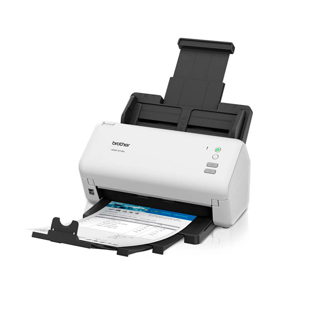 Escáner Brother ADS-3100, 40ppm, Doble cara, Ideal para oficina, Alta velocidad y eficiencia