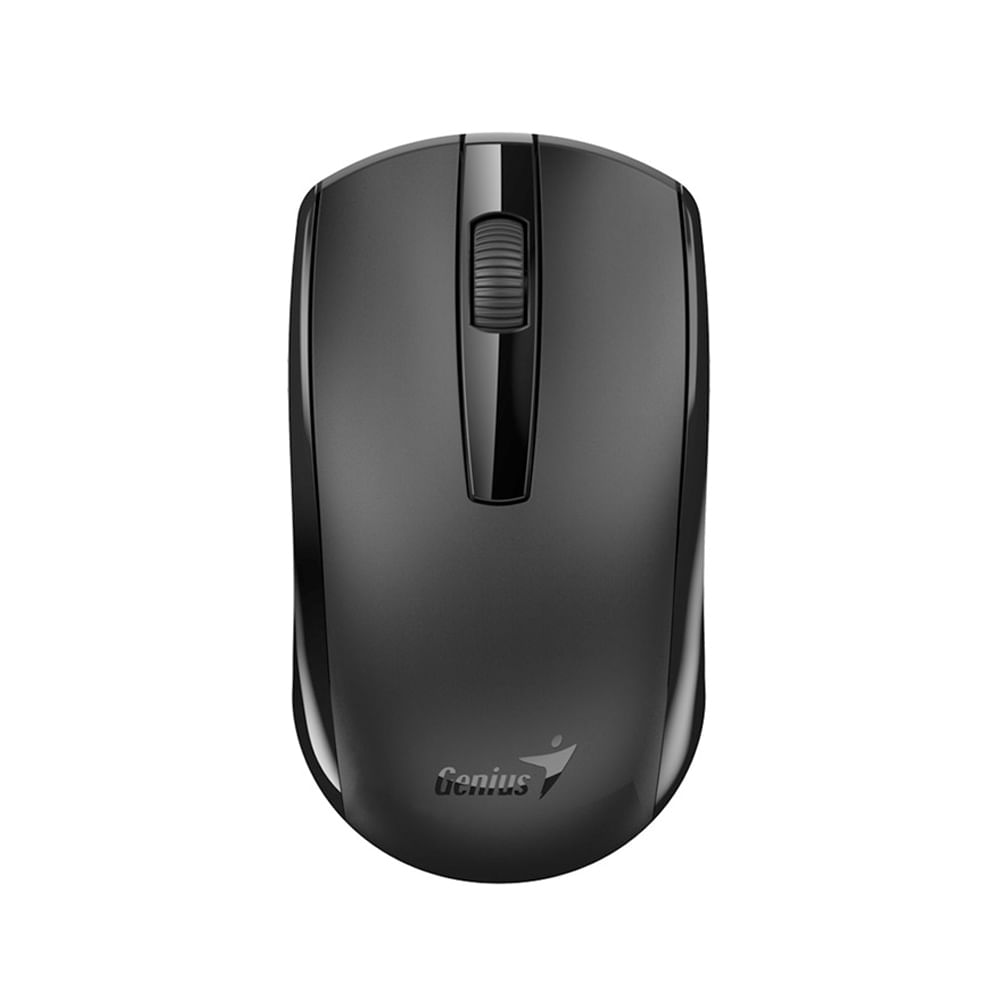 Mouse Genius Eco-8100 inalámbrico recargable color negro, diseño ergonómico y económico