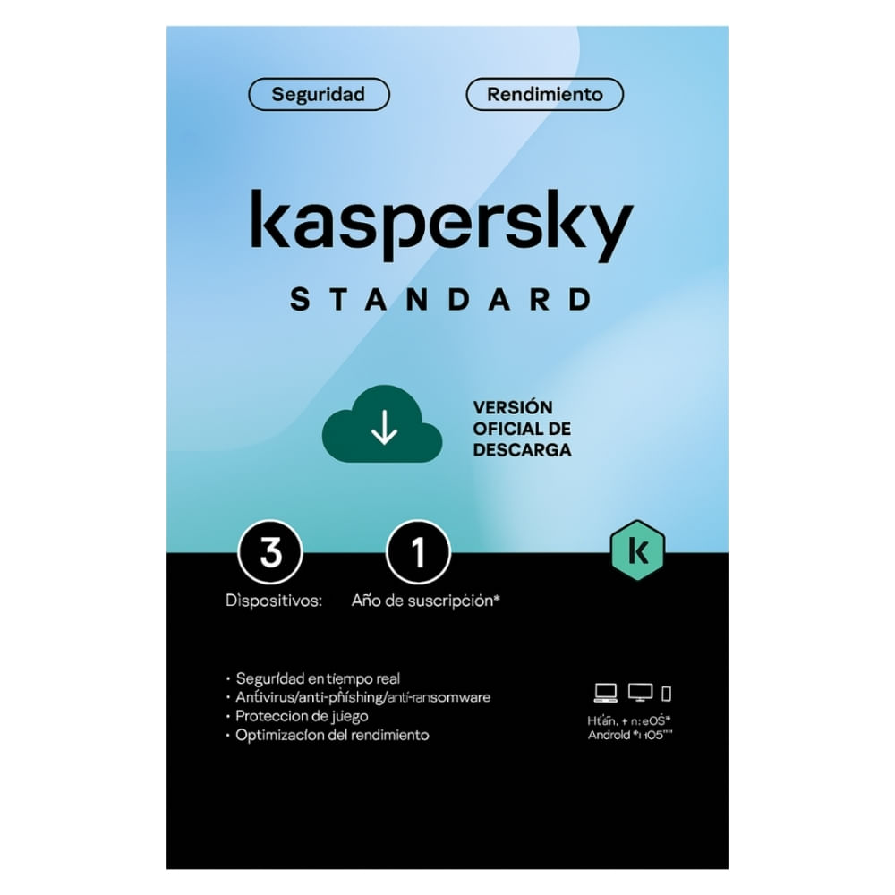 Kaspersky Standard Latam - Protección Digital para 3 Dispositivos, Seguridad Avanzada y Fácil Uso