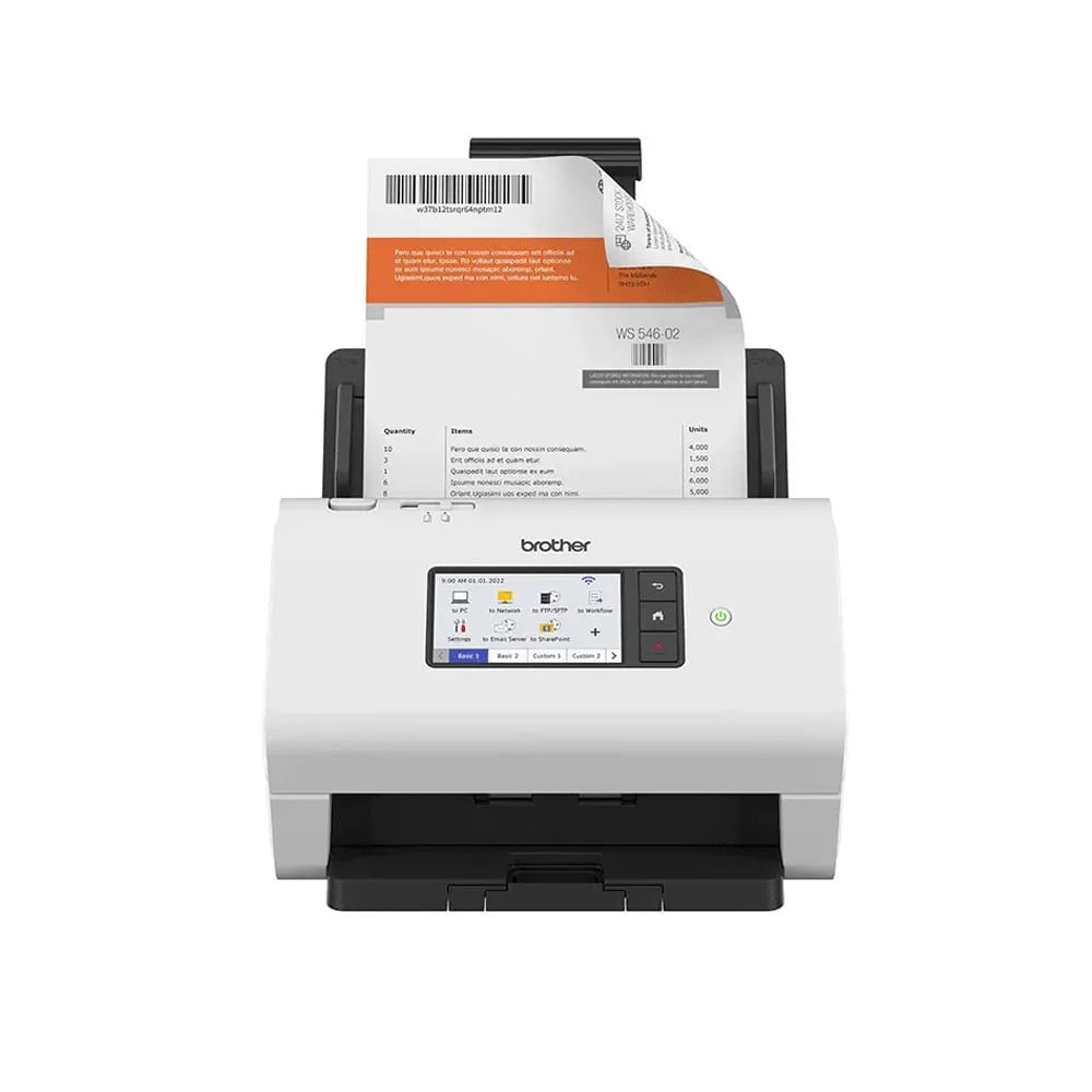 Escáner plano Brother ADS-4900W inalámbrico 60 ppm color y duplex, 600 x 600 ppp