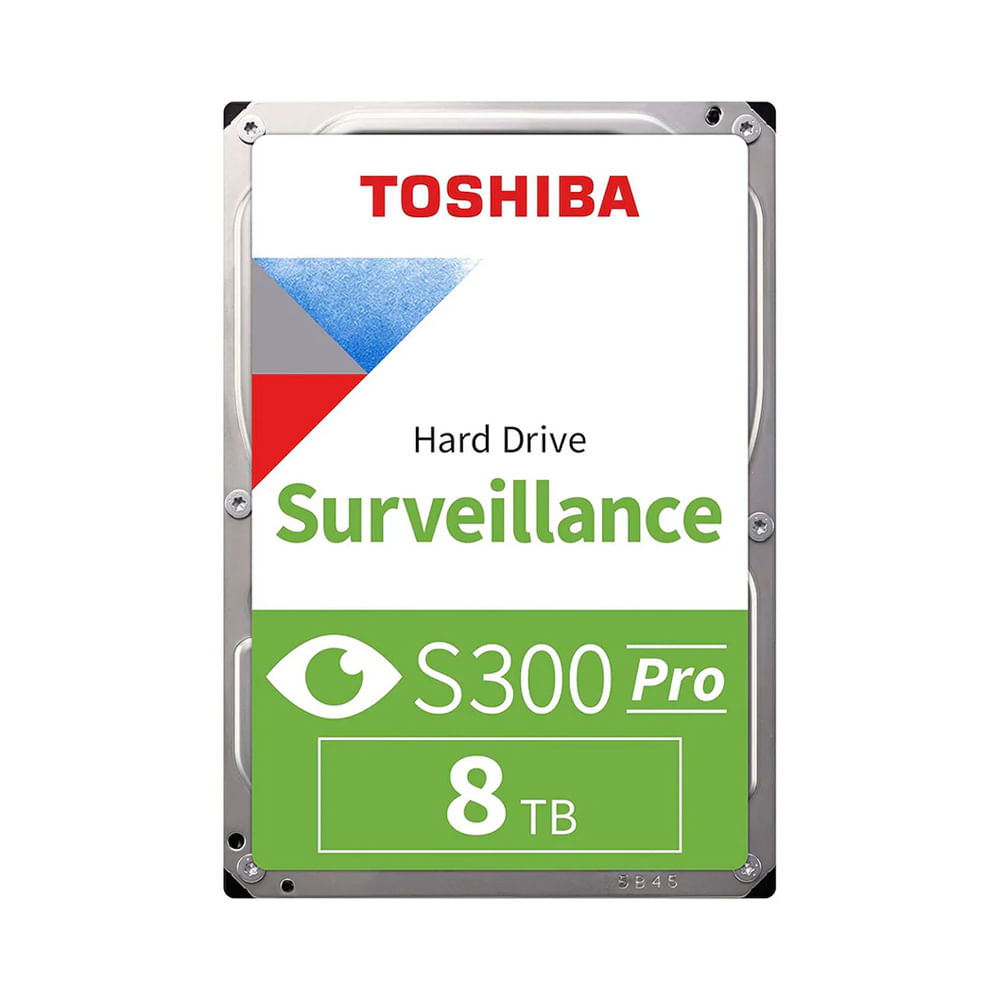 Disco duro interno Toshiba S300 Pro de 8TB - 3.5"", SATA 7200rpm, ideal para sistemas de vigilancia