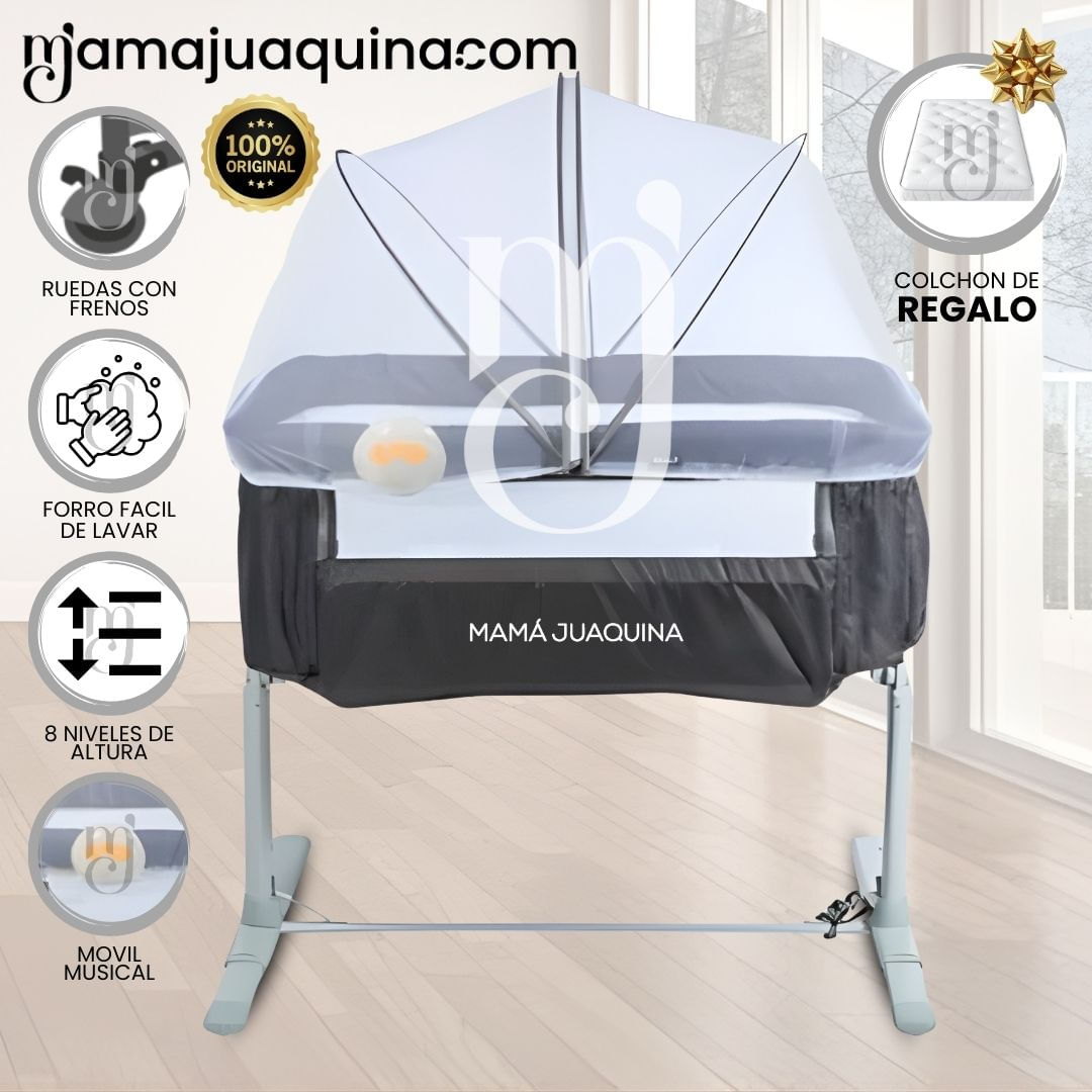 Cuna Musical de Lujo MOZZI Edición Limitada Light Gray