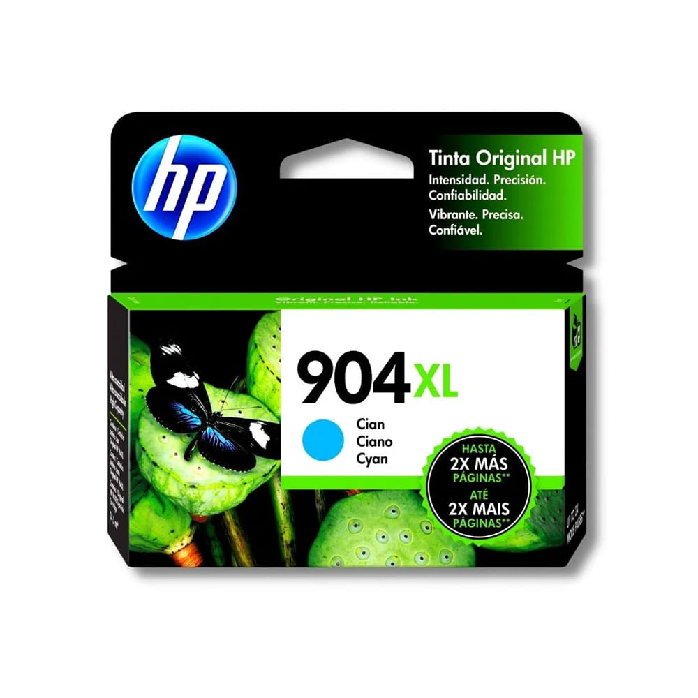 Cartucho de tinta HP 904XL cián de alto rendimiento para impresoras Officejet 69XX y Pro 69XX