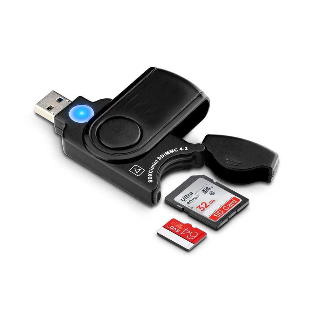 Lector y grabador de tarjetas de memoria Encore U329 - Compacto y rápido, ideal para transferencia