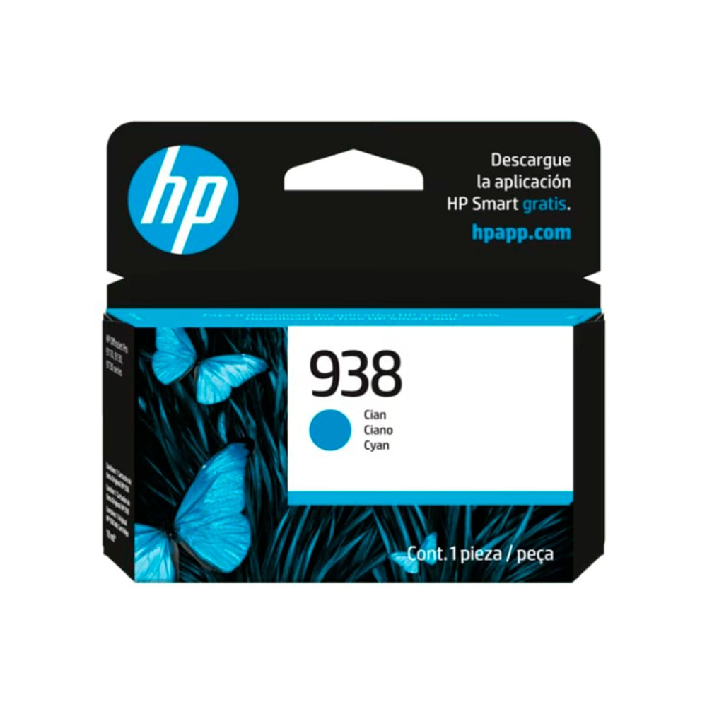 Cartucho de Tinta HP 938 Cyan Original, 800 Páginas, Ideal para Impresiones de Alta Calidad
