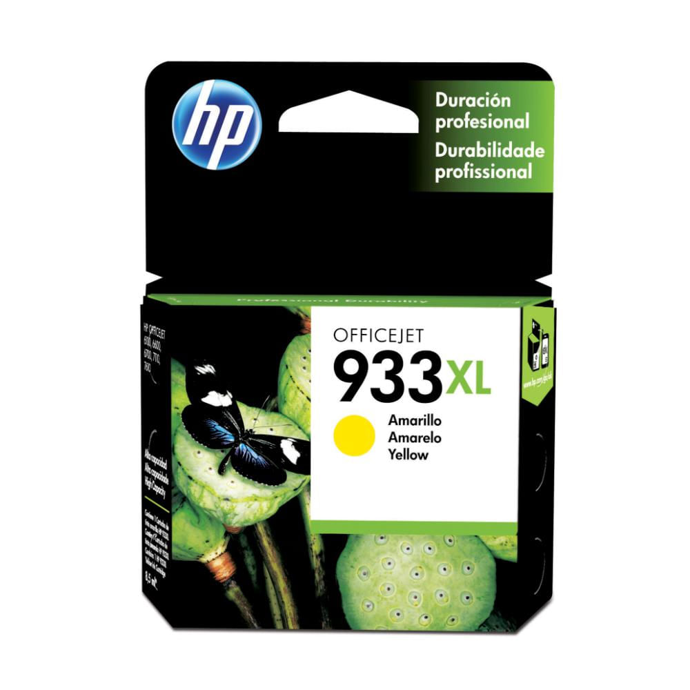 Cartucho de tinta HP 933XL original amarillo, 8.5 ml, alto rendimiento para impresoras HP