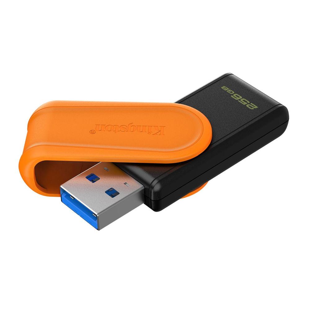Memoria USB Kingston DataTraveler Exodia S de 256GB, Rápida USB 3.2 Gen 1, Color Naranja