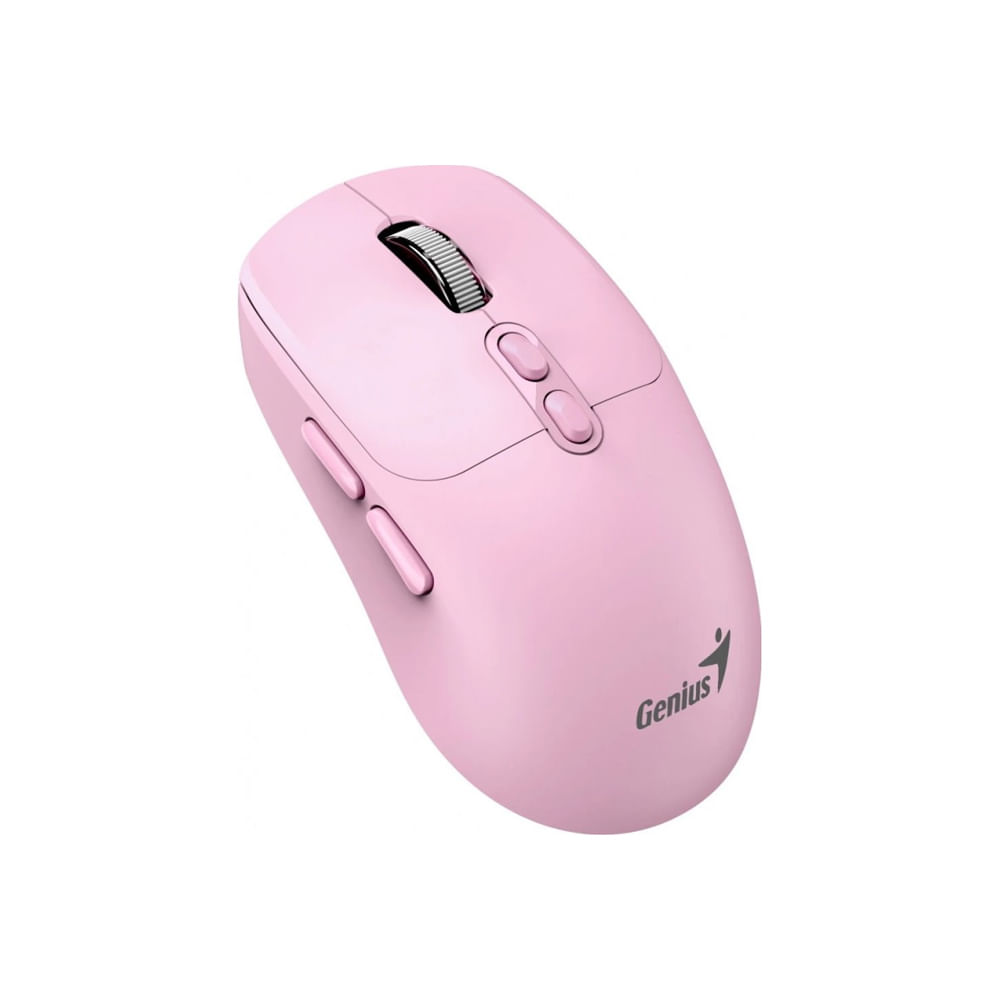 Mouse Genius NX-8080S IA Copilot silencioso en color rosa - cómodo y preciso para gaming y oficina