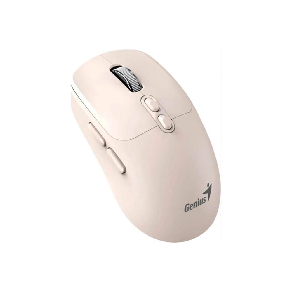 Mouse Genius NX-8080S inalámbrico dual Bluetooth silencioso color té con leche, 7 botones