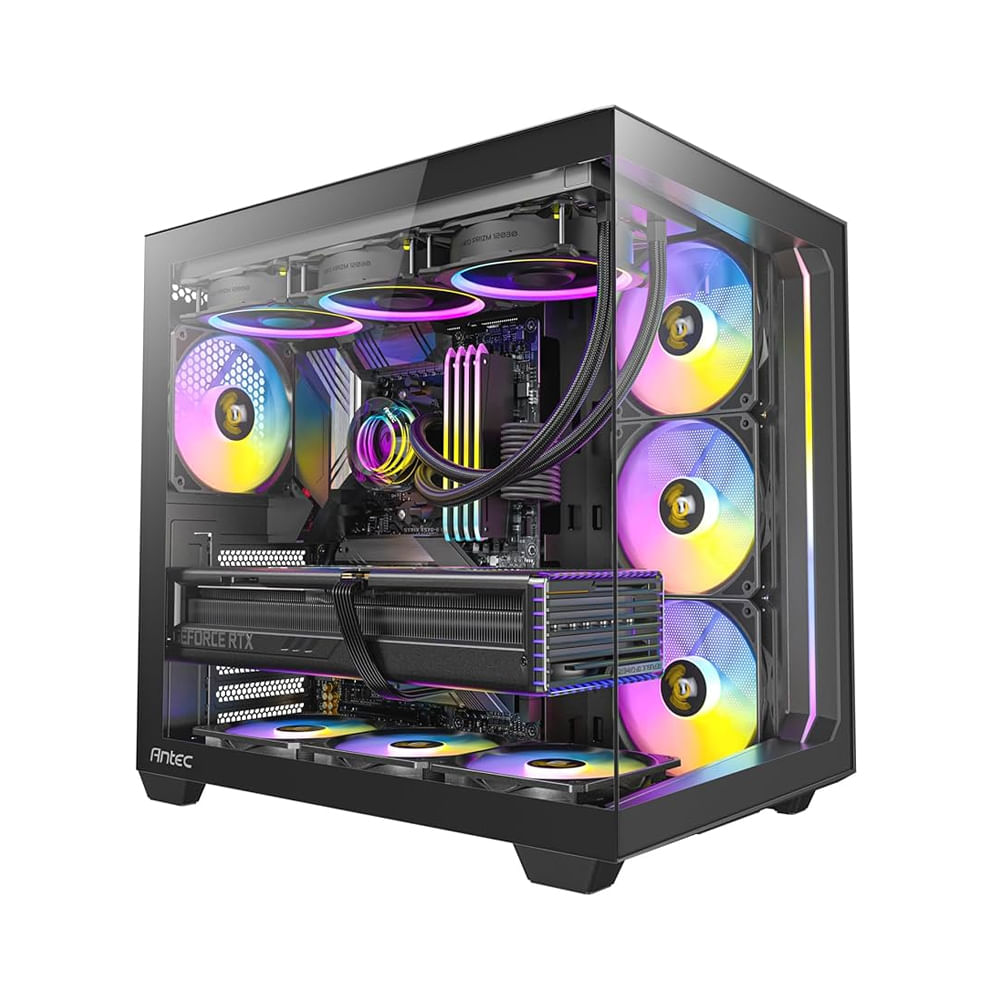 Caja Mid Tower Antec C5 ARGB Constellation Negra  Iluminación RGB y Amplia Ventilación