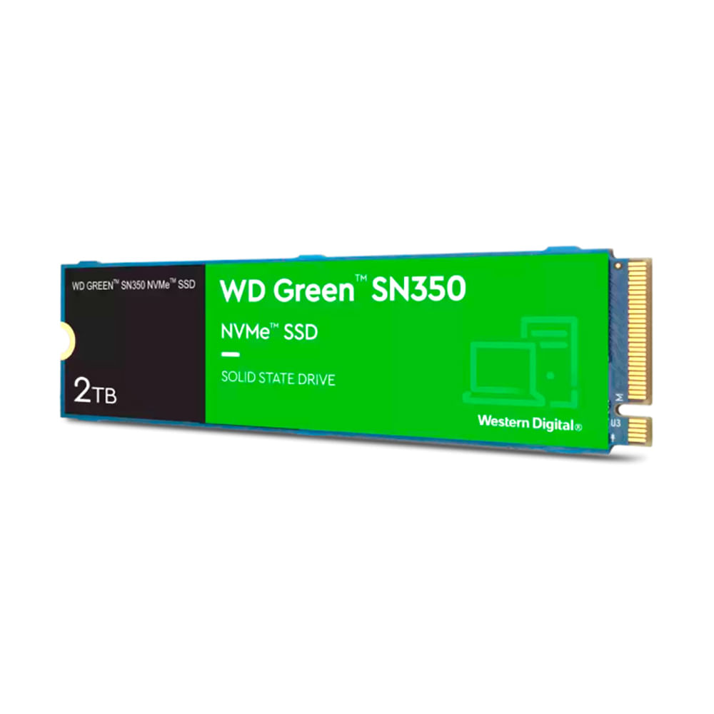 WD Green SN350 SSD M.2 2280 de 2 TB - Almacenamiento rápido PCIe 3.0 x4 para PC y laptops