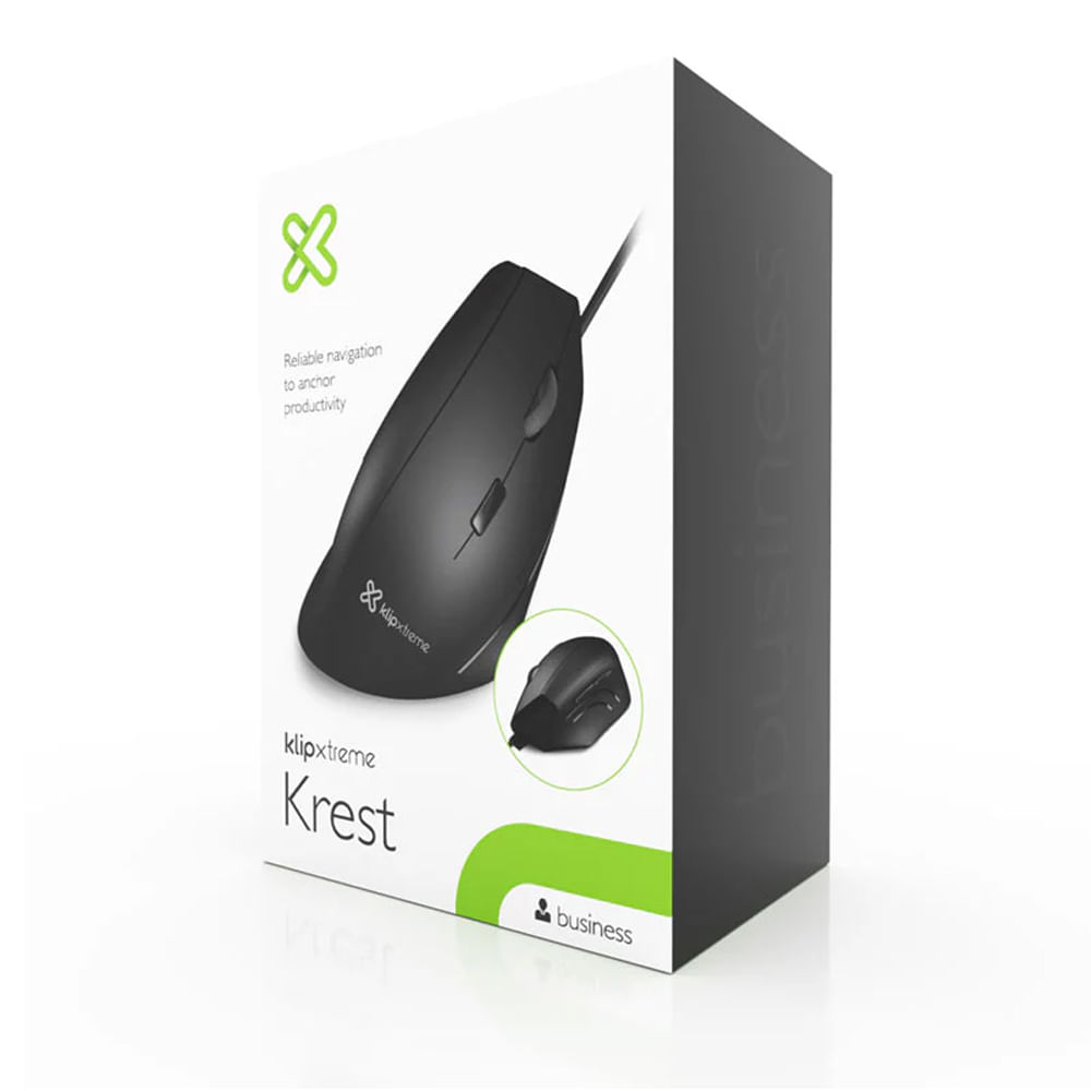 Mouse vertical Klip Xtreme KMO-505, USB ergonómico para confort y precisión en cada clic