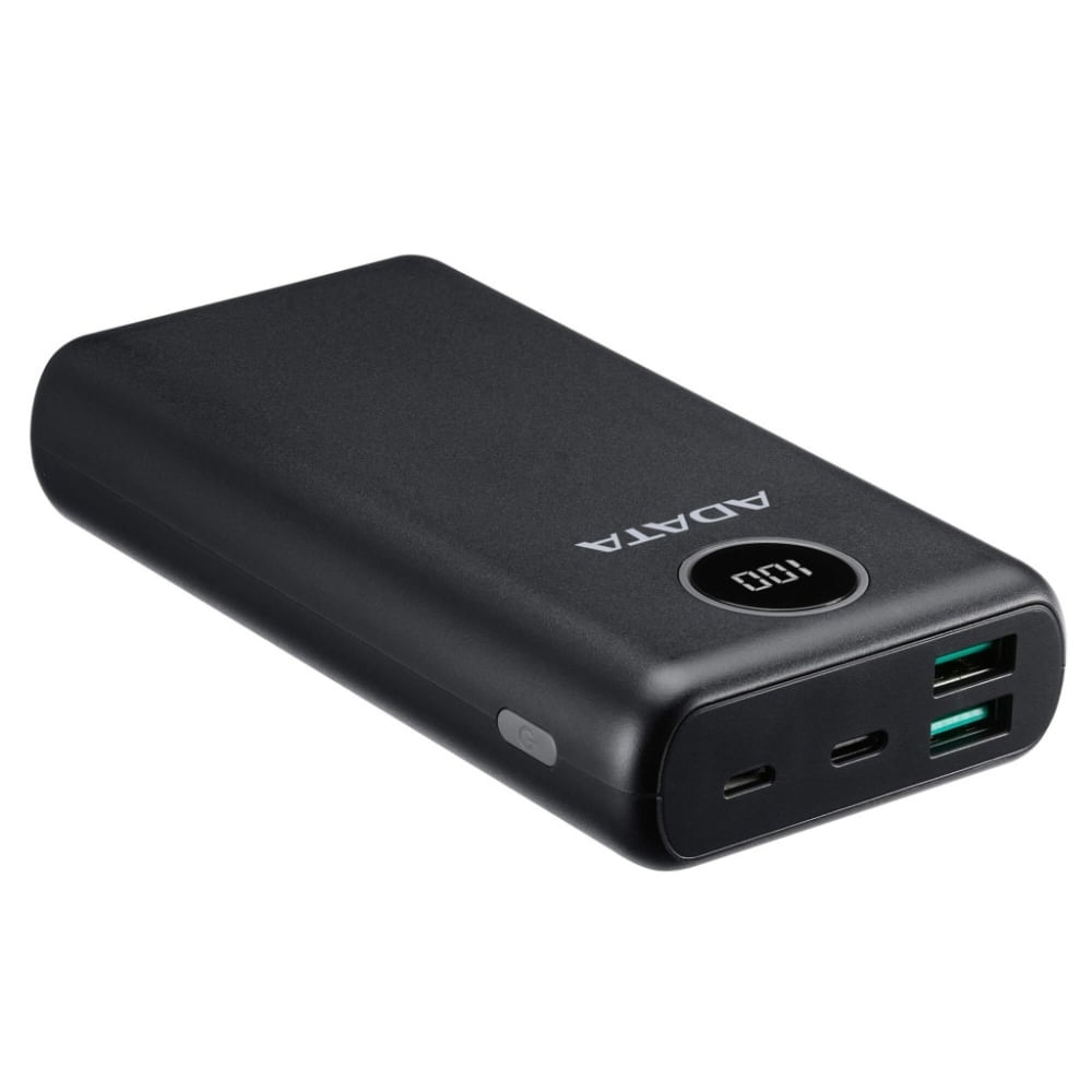 Power Bank ADATA P20000QCD 20000 mAh Negro - Carga Rápida y Alta Capacidad, Ideal para Viajes