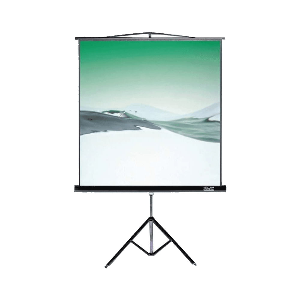 Pantalla de proyección KlipXtreme KPS-104 retráctil 120"" con trípode, ideal para presentaciones pro