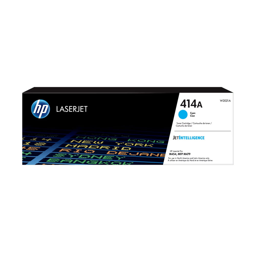 Tóner original HP 414A (W2021A) en cian para impresoras LaserJet - Alta calidad y rendimiento