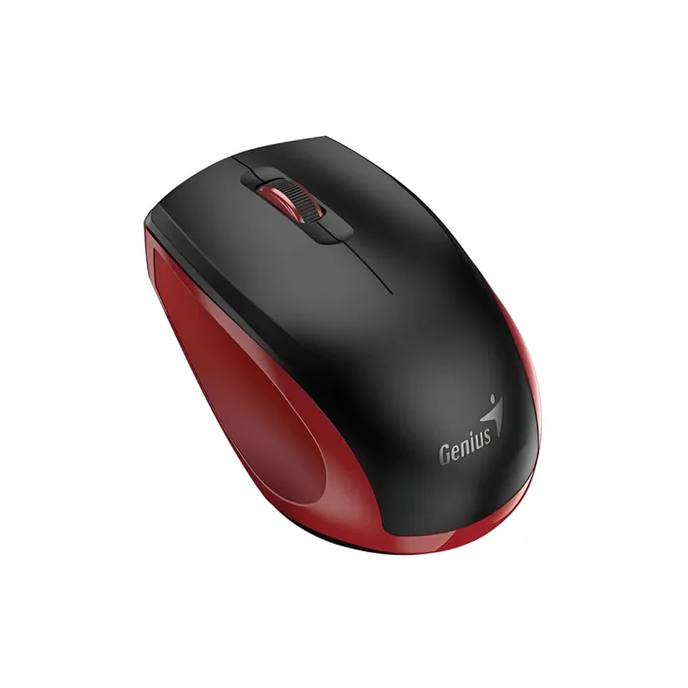 Mouse Genius NX-8006S inalámbrico ergonómico Silent BlueEye negro y rojo, precisión silenciosa