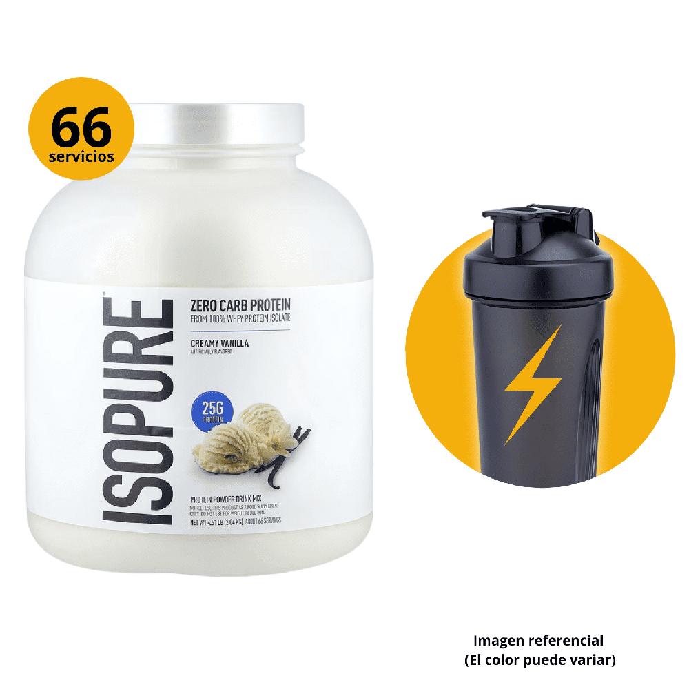 Isopure zero carb protein 4L vainilla- shaker