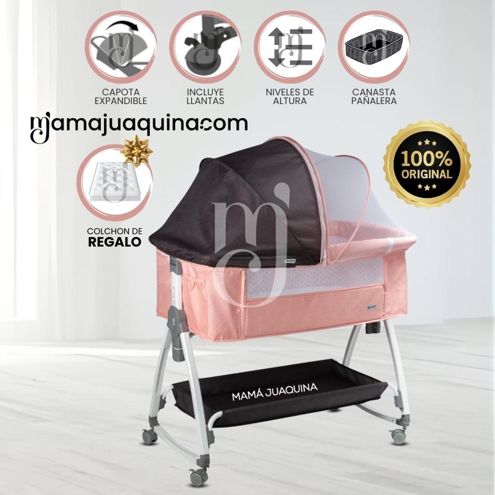 Cuna Colecho para Bebé DIMI de Lujo con Colchón - Pink