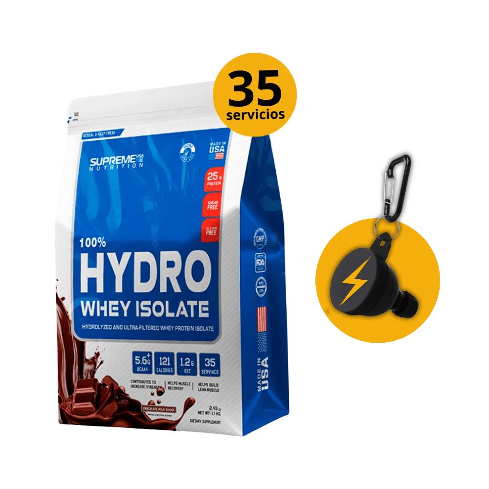 Hydro Whey isolate 1.1kg chocolate- Supreme nutrition- portasuplementos