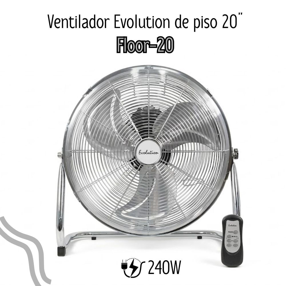 Ventilador de Piso de 20  Evolution con Control- METAL - FLOOR-20