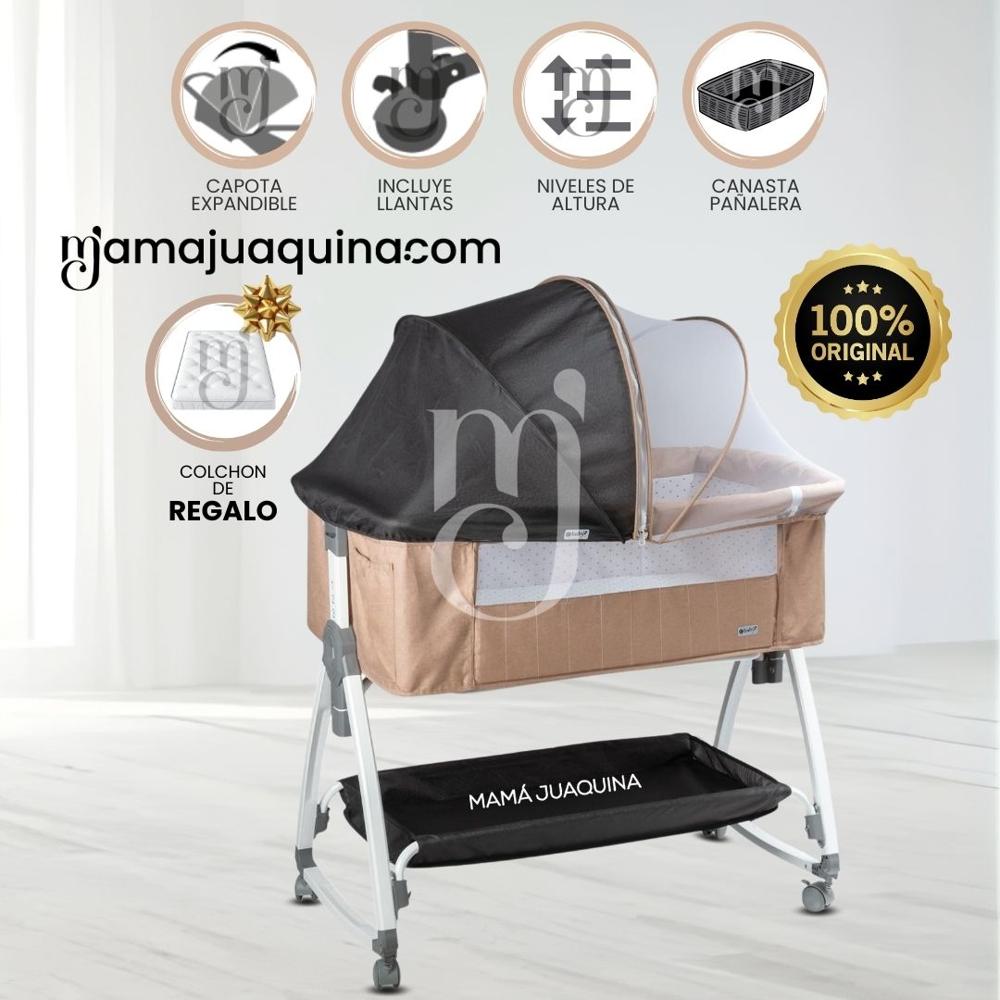 Cuna Colecho para Bebé DIMI de Lujo con Colchón - Beige