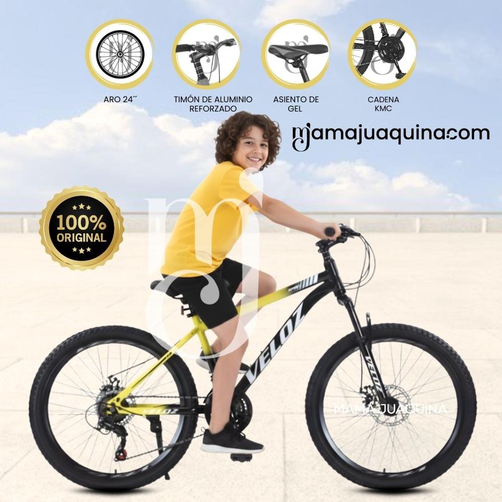 Bicicleta Montañera Aro 24 ROMA MTB Edición Limitada Black Yellow