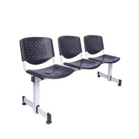 Tandem De Espera Prisma Ve Negro 3 Asientos Eg Althea Confort