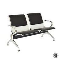 Tandem Aeropuerto Semi Tapiz Negro 2 Asientos Althea Confort