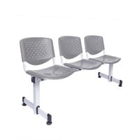 Tandem De Espera Prisma Ve Gris 3 Asientos Eg Althea Confort