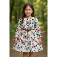 Vestido Multicolor Mariposas con correa