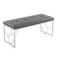 Banqueta AMPER Casa Concepto Rectangular de Acero y Tapizado