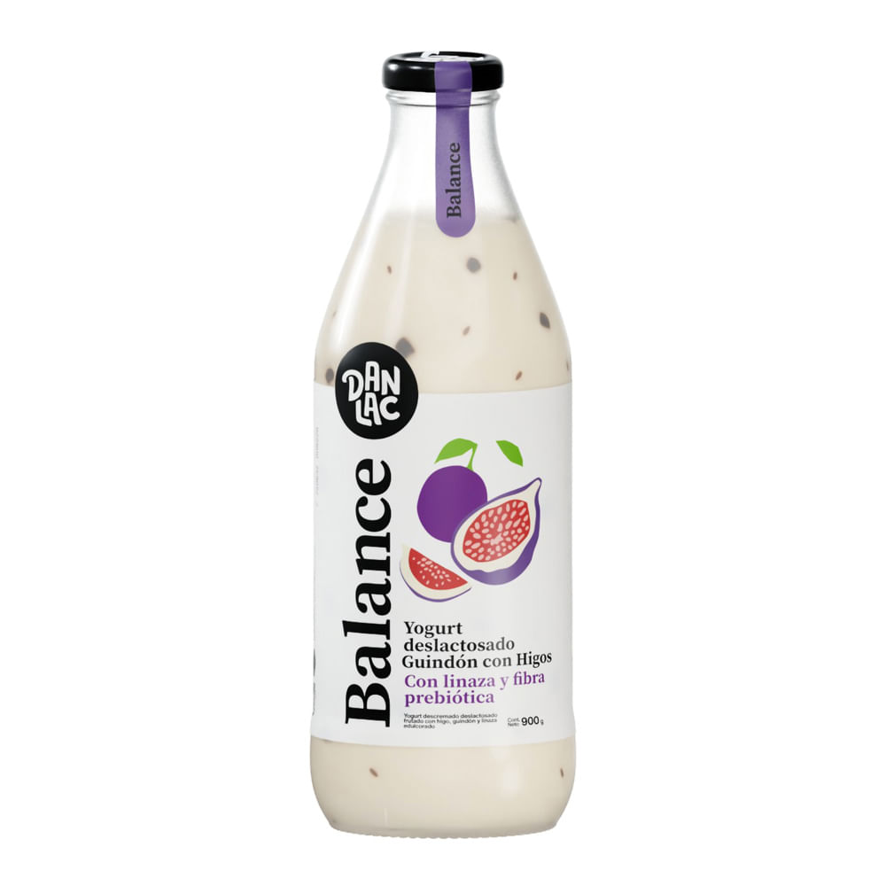 Yogurt Funcional DANLAC Balance Guindon con Higos Botella 900g