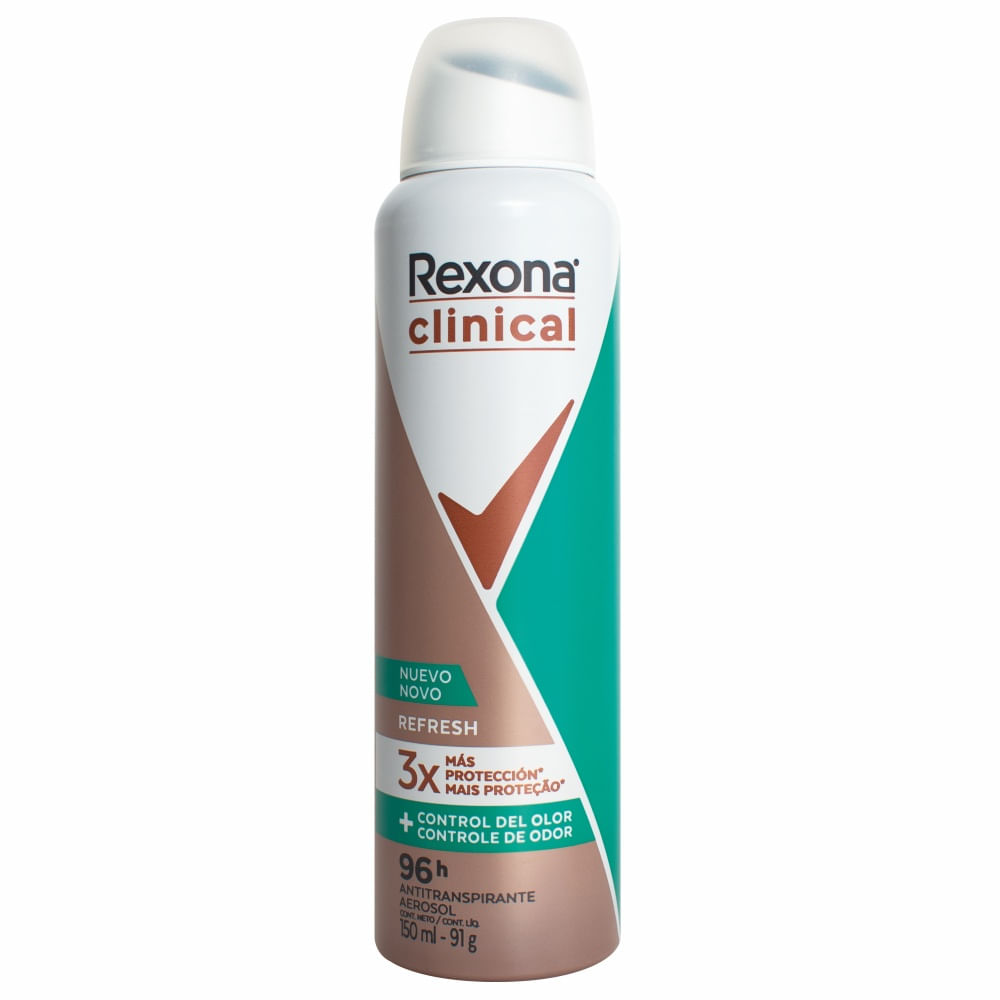 Antitranspirante para Mujer en Aerosol REXONA Clinical Refresh Frasco 150ml