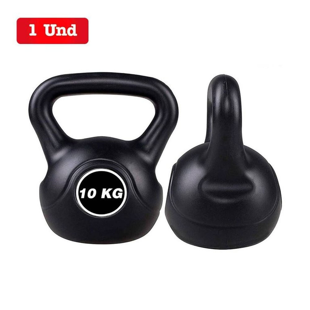 Pesa Rusa De 10 Kg Kettlebell Color Negro