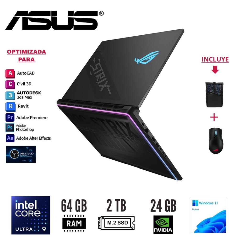 Notebook ASUS ROG Strix Scar 18 G835LX-SA119W 18 Core Ultra 9 275HX 64GB 2TB RTX 5090 24GB W11