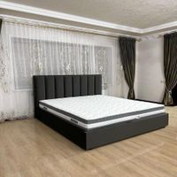 CAMA NEGRA CANELÓN CON ENCAJE 2 PLAZAS